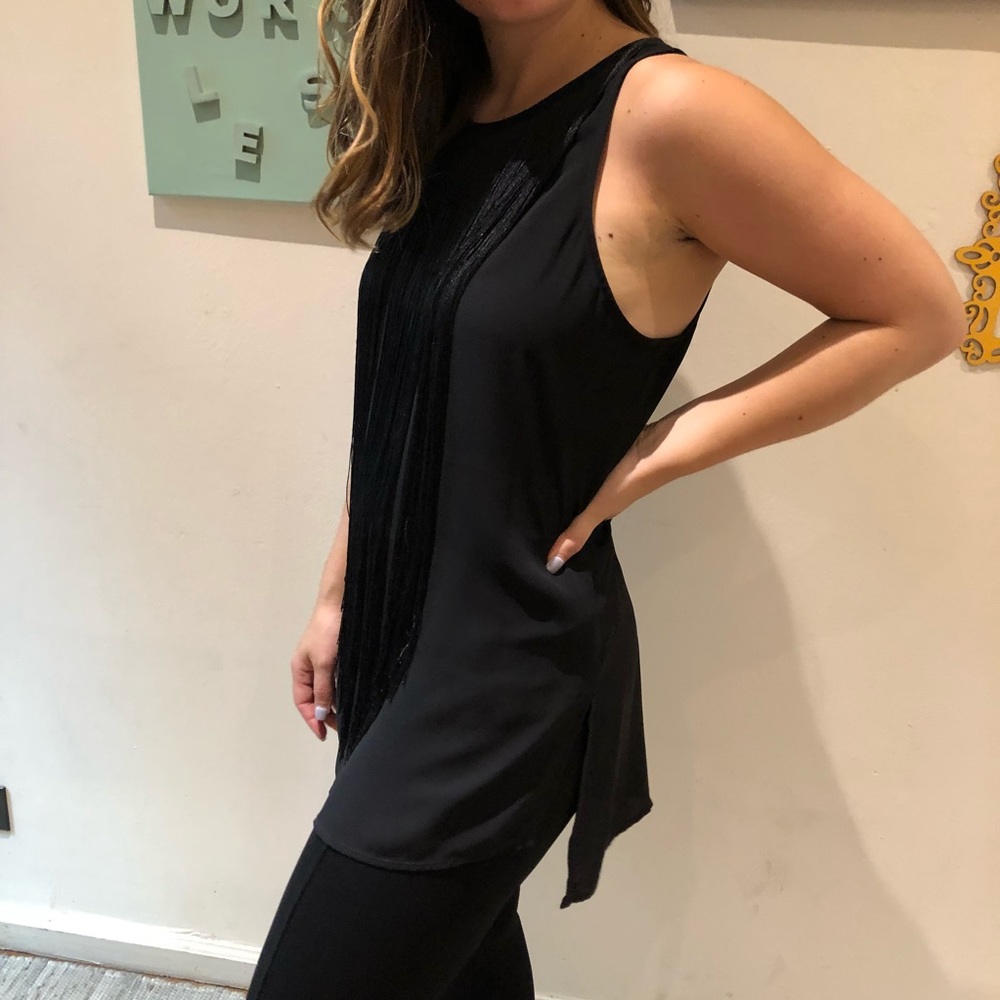 Tunic top with fringe